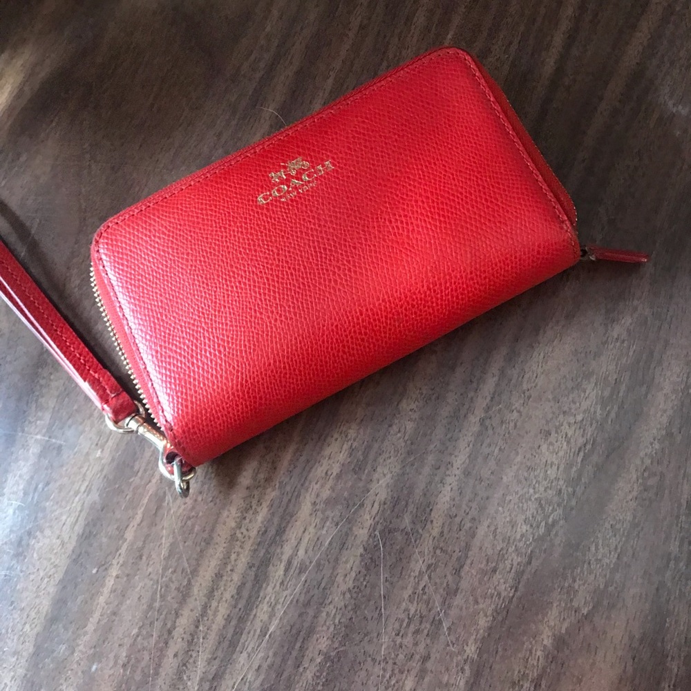 Coach summer wristlet.